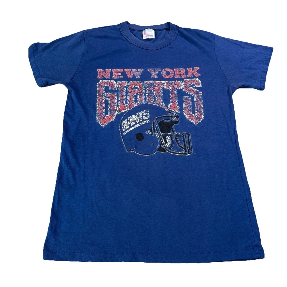 NFL New York Giants Vintage 90s Single Stitch Shirt Football Spellout Sports S